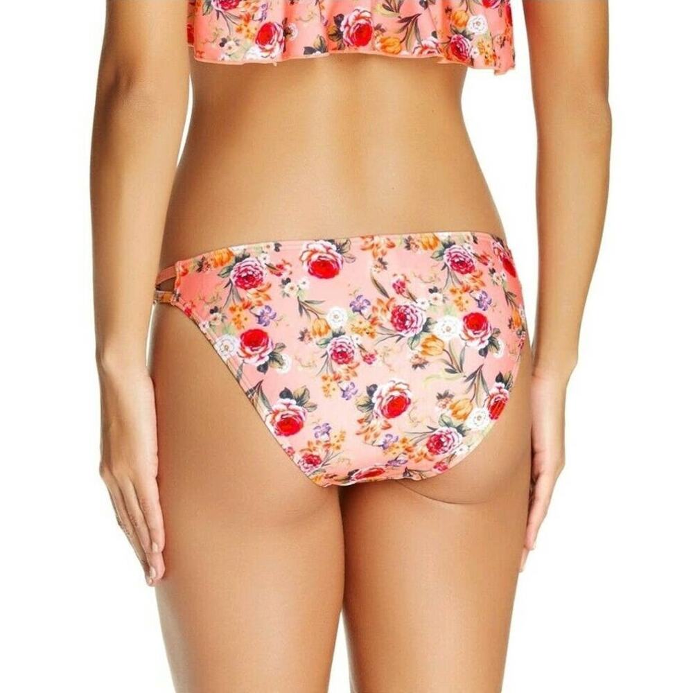 MINKPINK Peachy Bloom floral print hipster swim cutout bikini bottom Size XS NEW - Picture 5 of 6